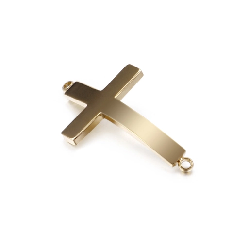 Edelstahl Kreuz Schmuckverbinder Anhänger Für DIY Armband Halskette Herstellung Religiöses Design Polierte Metallglieder