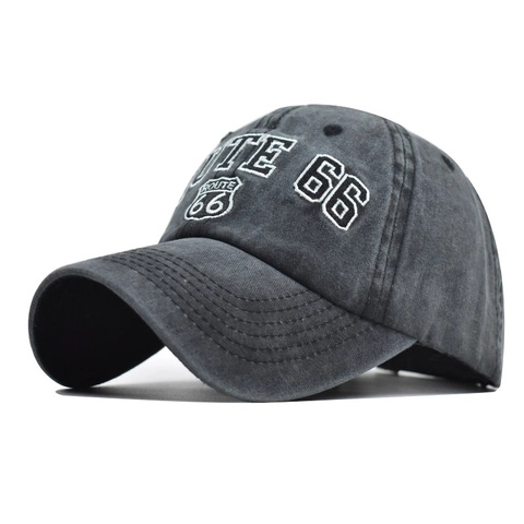 Cappello Da Baseball Ricamo Route 66 Cotone Lavato Distressed Retro Cappello Regolabile Per Uomini Donne Outdoor