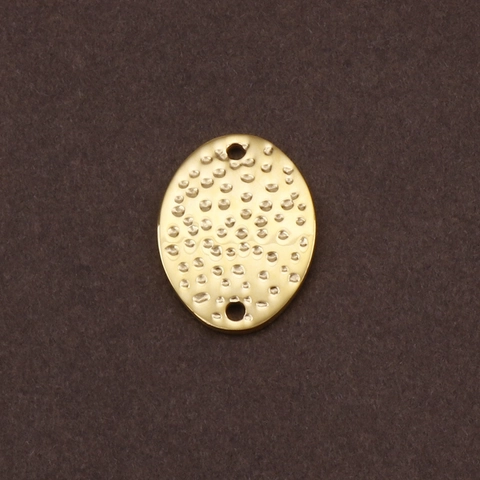 Colgantes Ovalados Textura Martillada Acero Inoxidable Conectores Doble Agujero DIY Fabricación Joyas Pulsera Collar Dijes Geométricos