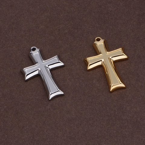 Colgante De Cruz Acero Inoxidable Cruz De Ángel Religioso DIY Joyería Accesorio Pulido Clásico