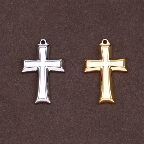 Colgante De Cruz Acero Inoxidable Cruz De Ángel Religioso DIY Joyería Accesorio Pulido Clásico