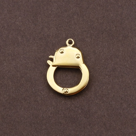Pendente Manette Acciaio Inossidabile Lucidato Funzionale Accessori Per Creazione Di Gioielli DIY Per Bracciale Collana Stile Punk
