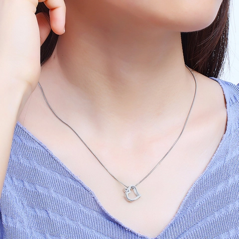 Schmuckset Aus Titanstahl Mit Herzanhänger Und Ohrsteckern Für Damen Eleganter Gold- Und Versilberter Herzschmuck Im Koreanischen Stil