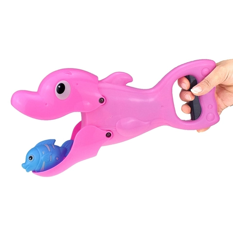 Delphin Hai Tier Greifer Badespielzeug Kinder Wasserspiel Fisch Fangspiel Hand Auge Koordination Kunststoff Pädagogisch