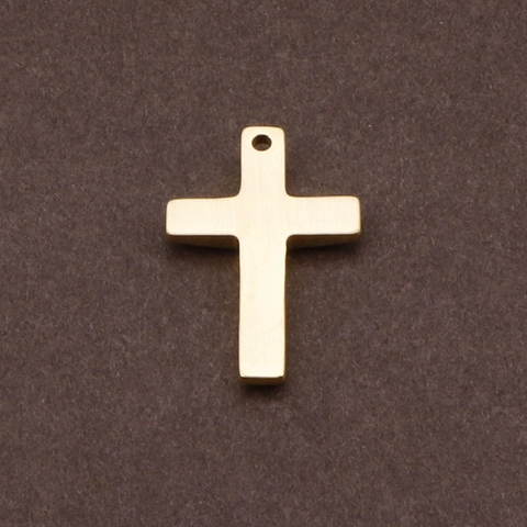 Colgantes De Cruz Minimalistas Acero Inoxidable Pulido Para Creación De Joyas Collar DIY Amuletos Religiosos