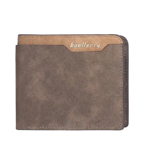Heren Korte Portemonnee Mat PU Leer Bifold Zakelijk Casual Minimalistisch Slanke Portemonnee Met Kaartsleuven