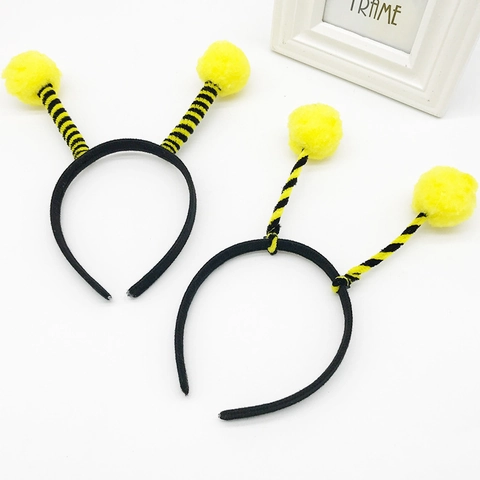 Insekten Antenne Stirnband Kunststoff Plüsch Pom Pom Kinder Performance Party Cosplay Kostüm Zubehör