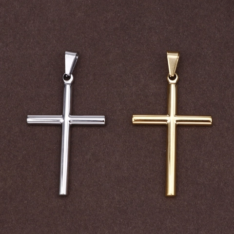 Cross Pendant Stainless Steel Minimalist Polished DIY Jewelry Making Accessory For Necklace Bracelet