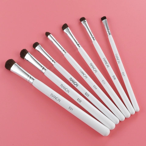 Brocha de Maquillaje de Ojos Profesional Portátil de Pelo de Caballo Puro Brocha de Difuminado de Detalles Pelo de Animal Suave Herramienta de Maquillaje