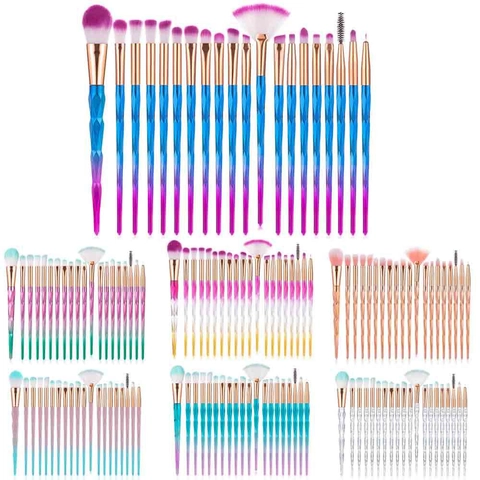 Professionelle Make-up-Pinsel Diamantschliff Verlaufsgriff Synthetikfaser Lidschatten Puder Grundierung Beauty-Tools
