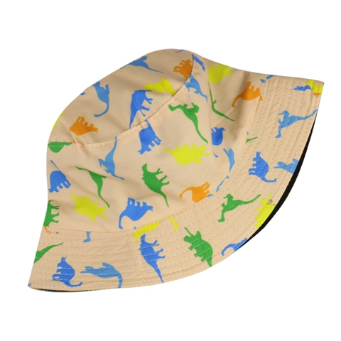 Dinosaurier Print Anglerhut Baumwolle Polyester Wendbar Sonnenschutz Outdoor Lässig Unisex Fischerhut