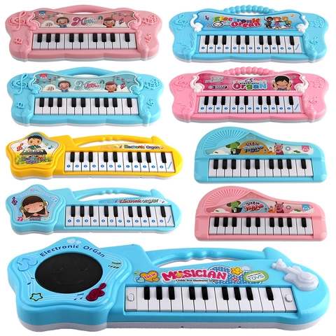 Elektronische Piano Keyboard Speelgoed Voor Kinderen Met Licht Muziek Educatief Leerinstrument Kleurrijk Plastic