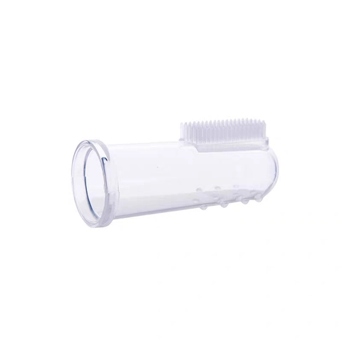 Soft Silicone Baby Finger Toothbrush Oral Cleaning Brush For Infant Tongue And Gum Massage BPA Free Transparent