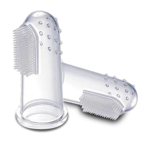 Soft Silicone Baby Finger Toothbrush Oral Cleaning Brush For Infant Tongue And Gum Massage BPA Free Transparent