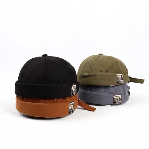 Cappello Docker Rétro In Tela Di Cotone Berretto Senza Visiera Regolabile Stile Yuppie Miki Per Uomini Donne