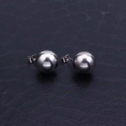 Polierte Kugelstecker Aus Edelstahl Minimalistischer Geometrischer Modeschmuck Für Damen
