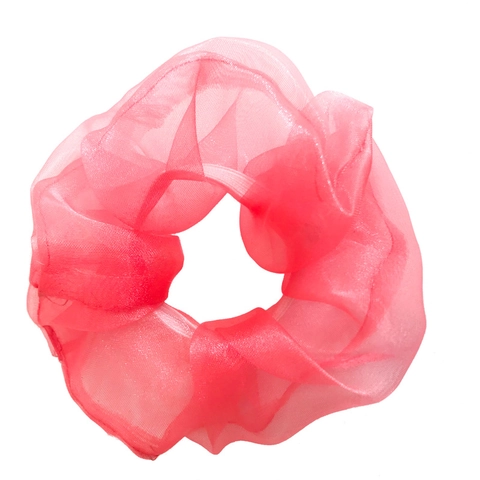 Organza Scrunchies Hair Ties For Women Girls Korean Style Solid Color Large Pleated Elastic Hair Bands Elegant Accessories