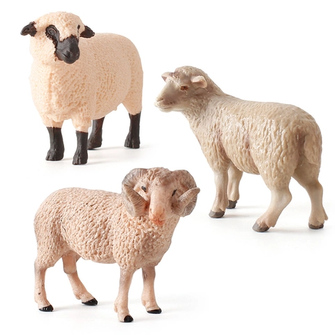 Realistisch Schaap Diermodel Plastic Simulatie Merino Shropshire Kromhoorn Schaap Educatief Speelgoed Desktop Ornament Voor Kinderen