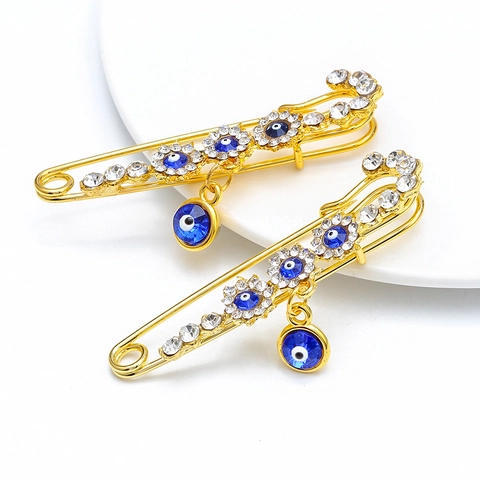 Engel Flügel Böses Auge Sicherheitsnadel Brosche Gold Legierung Strass Emaille Glücksauge Reversnadel Für Damen Schmuck