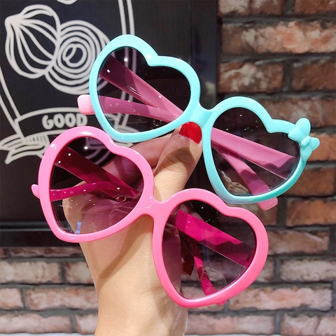 Occhiali Da Sole Per Bambini Forma Animale Cuore Fiore Cartone Animato Protezione UV Occhiali In Plastica Per Bambine Ragazzi