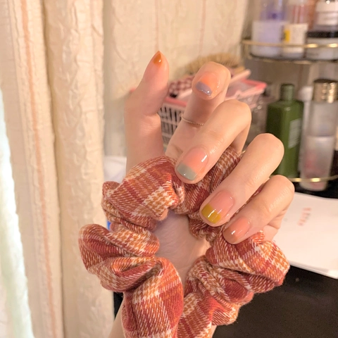 Full Wrap Nagelkunst Aufkleber Pfirsich Herz Punkt Muster Wasserdicht Abziehbar Süß Frisch Maniküre Dekor Für Frauen