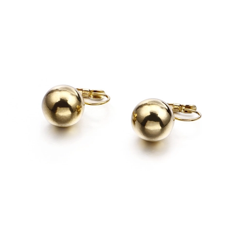 Boucles D'Oreilles Boule En Acier Inoxydable Dormeuses Dorées Polies Bijoux Sphériques Pour Femmes Style Minimaliste