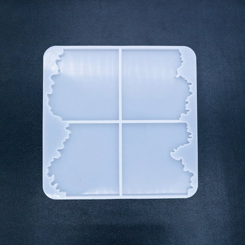 DIY Epoxy Resin Silicone Molds Irregular Geode Wave Shape For Coaster Tray Making Craft Tools Transparent Flexible