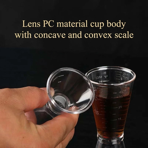 Jigger Doble Taza Medidora Plástico De Resina PC Transparente Herramientas De Bar Cóctel Cocina