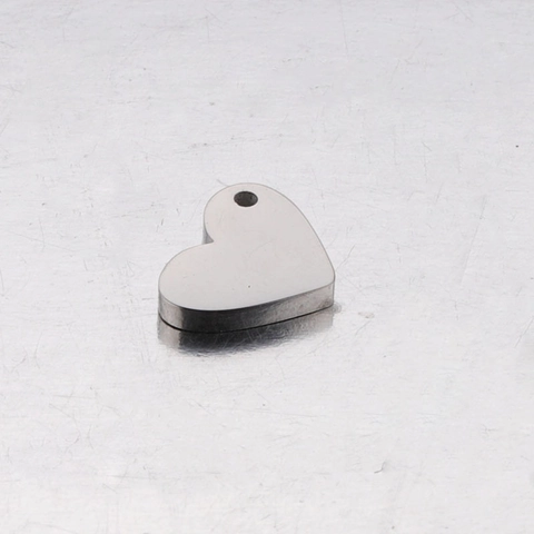 Ciondoli A Cuore E Barra Acciaio Inossidabile Lucidato A Specchio Forniture Per Creazione Gioielli DIY Per Bracciale Collana