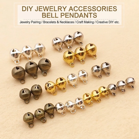 Mini Glöckchen Legierung Metall Anhänger Für DIY Schmuckherstellung Handgemachte Bastelzubehör Vintage Kleine Anhänger