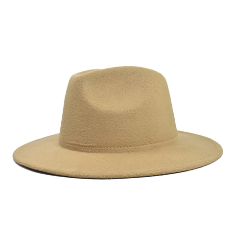 Sombrero Fedora De Ala Ancha Fieltro De Lana Vintage Estilo Británico Jazz Unisex Otoño Invierno Color Sólido