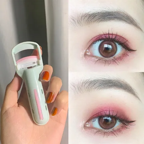 Portable Eyelash Curler Press Type Mini Wide Angle Partial Eye Lash Tool Plastic Macaron Color Long Lasting Curl For Women