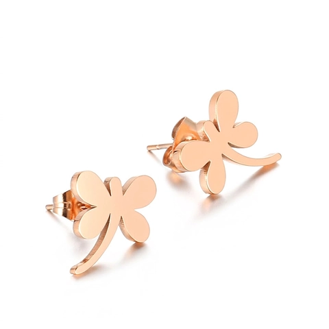 Orecchini A Lobo Libellula Acciaio Inossidabile Gioielli Animali Minimalisti Per Donna Borchie Lucide Trendy