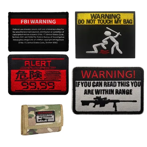 Taktischer Moral-Patch Besticktes Warnschild Klettverschluss Lustiges Humorvolles Etikett Für Kleidung Taschen Hüte Jacken