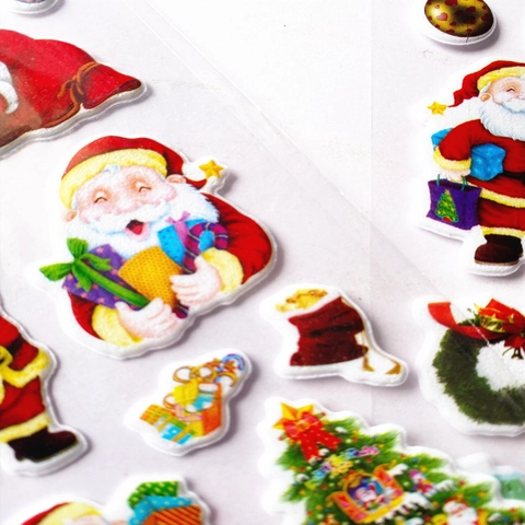 Adesivi In Schiuma Stereo Stickers Babbo Natale Renna DIY Decorazione Cartone Animato Regalo Ricompensa Bambini Impermeabile
