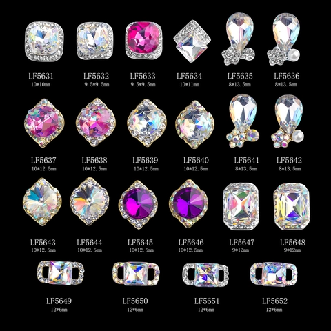 Amuletos 3D Para Uñas Aleación Corazón Gota De Agua Cristales K9 Brillantes Diamantes Imitación Lujo