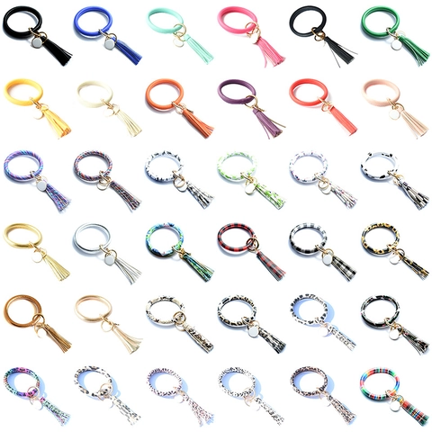 Portachiavi a Braccialetto con Nappa in Pelle PU alla Moda Carino Portachiavi Borsetta Ciondolo Accessori per Donna