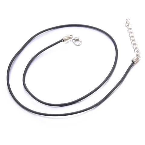 Cordón De Collar De Cuero Sintético Trenzado Con Cierre De Langosta Y Cadena De Extensión Ajustable Para Joyería DIY