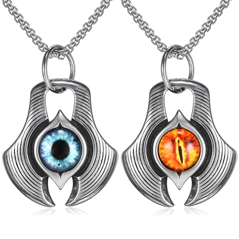 Evil Eye Hand Anhänger Halskette Edelstahl Vintage Punk Gothic Hip Hop Mysteriöser Schmuck Für Herren Damen