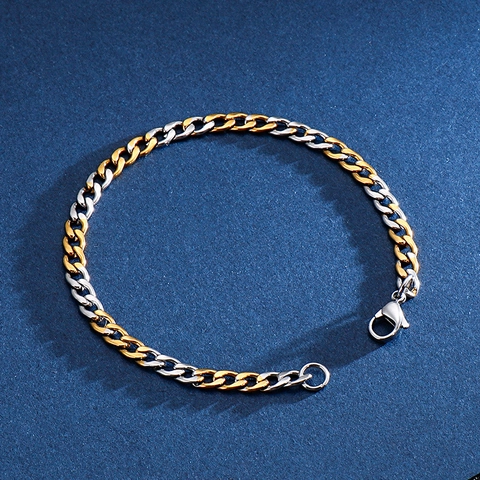 Edelstahl Panzerarmband Poliertes Minimalistisches Bordsteinkette Streetwear Hip Hop Schmuck Für Herren Damen