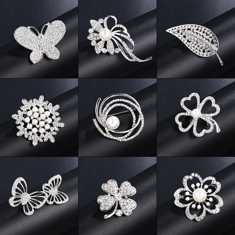 Eleganti Spille In Lega Per Donna Con Strass Intarsiati E Künstliche Perle Sintetiche Fiore Farfalla Nota Musicale Spille Accessori Abbigliamento