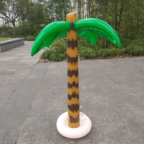 Inflatable Palm Tree Flamingo Monkey Parrot Banana Beach Ball PVC Tropical Summer Theme Party Props Pool Decoration