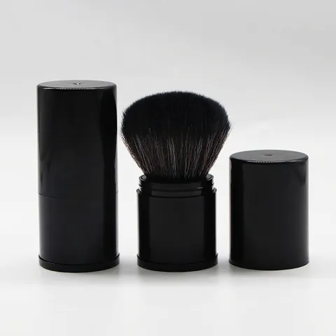 Portabler Teleskop Make-up Pinsel Synthetikfaser Weich Einziehbarer Puder Rouge Pinsel Mit Kappe Beauty Tool