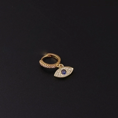 Orecchini A Cerchio Huggie In Rame Placcato Oro Con Pendenti Zirconia Malocchio Luna Stella Ape Gioielli Boho Donna