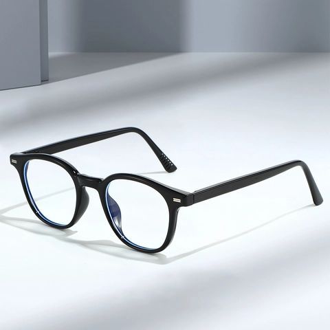 Occhiali Rotondi Retrò Anti Luce Blu Montatura TR90 Occhiali Ottici Anti Affaticamento Della Vista Leggeri Per Donna Uomo