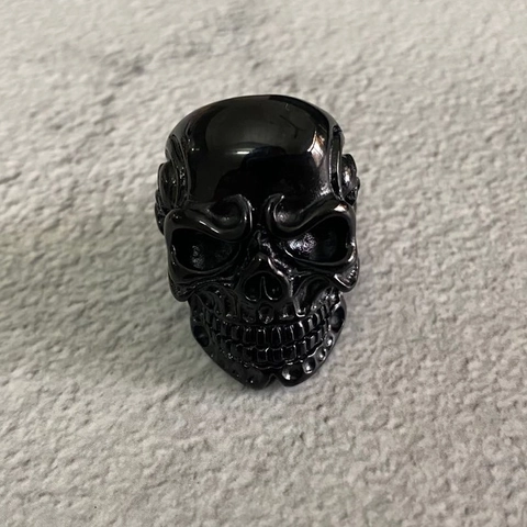 Retro Skull Ring Men 316 Stainless Steel Hip Hop Punk Gothic Band Ring For Biker Boys Cool Fashion Jewelry Gift