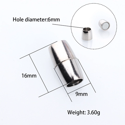 Cierres Magnéticos De Cobre Conectores Para Creación De Joyas DIY Pulseras Collares Forma Ovalada Cilíndrica Metal Pulido