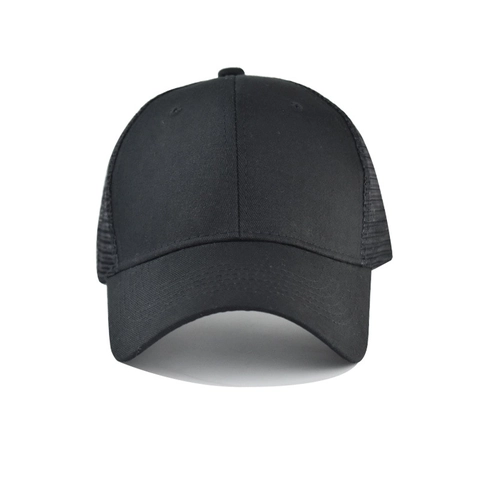 Klassieke Mesh Trucker Hoed Ademend Katoen Baseballcap Verstelbare Snapback Paardenstaartgat Buitensport