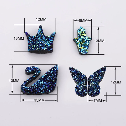 Ciondoli Fai Da Te In Resina Glitter Cigno Corona Farfalla Hamsa Palmo Forme Texture Drusy Accessori Per Creazione Gioielli