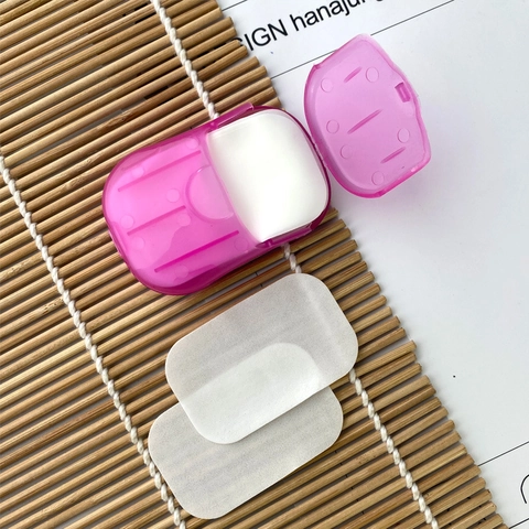 Portable Disposable Soap Sheets Hand Washing Travel Mini Case Scented Personal Care Cleaning Accessory